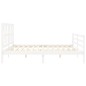 vidaXL Estructura de cama con cabecero madera maciza blanco 200x200 cm vidaXL Estructura de cama con cabecero madera maciza blanco 200x200 cm