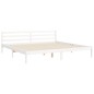 vidaXL Estructura de cama con cabecero madera maciza blanco 200x200 cm vidaXL Estructura de cama con cabecero madera maciza blanco 200x200 cm