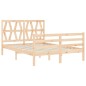 vidaXL Estructura de cama con cabecero madera maciza 140x200 cm vidaXL Estructura de cama con cabecero madera maciza 140x200 cm