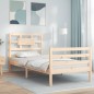 vidaXL Estructura de cama con cabecero madera maciza 90x200 cm vidaXL Estructura de cama con cabecero madera maciza 90x200 cm
