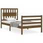 vidaXL Estructura cama con cabecero madera maciza marrón miel 90x200cm