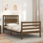 vidaXL Estructura cama con cabecero madera maciza marrón miel 90x200cm