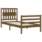 vidaXL Estructura cama con cabecero madera maciza marrón miel 90x200cm