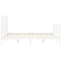 vidaXL Estructura de cama con cabecero madera maciza blanco 140x190 cm