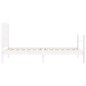 vidaXL Estructura de cama con cabecero madera maciza blanco vidaXL Estructura de cama con cabecero madera maciza blanco