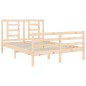 vidaXL Estructura de cama con cabecero madera maciza 140x200 cm vidaXL Estructura de cama con cabecero madera maciza 140x200 cm