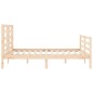 vidaXL Estructura de cama con cabecero madera maciza 140x200 cm vidaXL Estructura de cama con cabecero madera maciza 140x200 cm