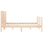 vidaXL Estructura de cama de matrimonio con cabecero madera maciza vidaXL Estructura de cama de matrimonio con cabecero madera maciza