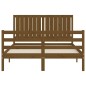 vidaXL Estructura cama y cabecero madera maciza marrón miel 140x200 cm vidaXL Estructura cama y cabecero madera maciza marrón miel 140x200 cm
