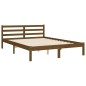 vidaXL Estructura cama y cabecero madera maciza marrón miel 140x200 cm vidaXL Estructura cama y cabecero madera maciza marrón miel 140x200 cm