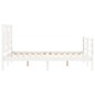 vidaXL Estructura de cama con cabecero madera maciza blanco 140x190 cm