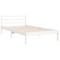 vidaXL Estructura de cama con cabecero madera maciza blanco 100x200 cm vidaXL Estructura de cama con cabecero madera maciza blanco 100x200 cm