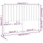 vidaXL Cabecero de cama madera maciza de pino 140,5x4x100 cm vidaXL Cabecero de cama madera maciza de pino 140,5x4x100 cm