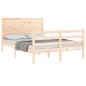 vidaXL Estructura de cama con cabecero madera maciza 120x200 cm vidaXL Estructura de cama con cabecero madera maciza 120x200 cm