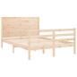 vidaXL Estructura de cama con cabecero madera maciza 120x200 cm vidaXL Estructura de cama con cabecero madera maciza 120x200 cm