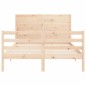 vidaXL Estructura de cama con cabecero madera maciza 120x200 cm vidaXL Estructura de cama con cabecero madera maciza 120x200 cm