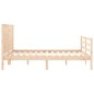 vidaXL Estructura de cama con cabecero madera maciza 120x200 cm vidaXL Estructura de cama con cabecero madera maciza 120x200 cm