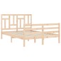 vidaXL Estructura de cama con cabecero madera maciza 120x200 cm