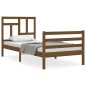 vidaXL Estructura cama y cabecero madera maciza marrón miel 100x200 cm vidaXL Estructura cama y cabecero madera maciza marrón miel 100x200 cm