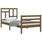 vidaXL Estructura cama y cabecero madera maciza marrón miel 100x200 cm vidaXL Estructura cama y cabecero madera maciza marrón miel 100x200 cm
