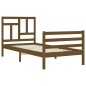 vidaXL Estructura cama y cabecero madera maciza marrón miel 100x200 cm vidaXL Estructura cama y cabecero madera maciza marrón miel 100x200 cm