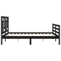 vidaXL Estructura de cama con cabecero madera maciza negro 160x200 cm vidaXL Estructura de cama con cabecero madera maciza negro 160x200 cm
