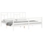 vidaXL Estructura de cama con cabecero madera maciza blanco 200x200 cm vidaXL Estructura de cama con cabecero madera maciza blanco 200x200 cm