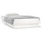 vidaXL Estructura de cama con LED madera maciza blanca 90x190 cm