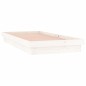 vidaXL Estructura de cama con LED madera maciza blanca 90x190 cm