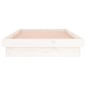 vidaXL Estructura de cama con LED madera maciza blanca 90x190 cm