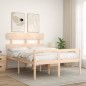 vidaXL Cama para personas mayores con cabecero madera maciza vidaXL Cama para personas mayores con cabecero madera maciza
