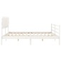 vidaXL Estructura de cama con cabecero madera maciza blanco 200x200cm vidaXL Estructura de cama con cabecero madera maciza blanco 200x200cm