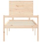 vidaXL Cama para personas mayores con cabecero madera maciza vidaXL Cama para personas mayores con cabecero madera maciza