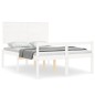 vidaXL Cama para personas mayores con cabecero madera maciza 140x190cm vidaXL Cama para personas mayores con cabecero madera maciza 140x190cm