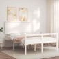 vidaXL Cama para personas mayores con cabecero madera maciza 140x190cm vidaXL Cama para personas mayores con cabecero madera maciza 140x190cm