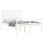 vidaXL Cama para personas mayores con cabecero madera maciza 140x190cm vidaXL Cama para personas mayores con cabecero madera maciza 140x190cm