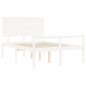 vidaXL Cama para personas mayores con cabecero madera maciza 140x190cm vidaXL Cama para personas mayores con cabecero madera maciza 140x190cm