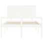 vidaXL Cama para personas mayores con cabecero madera maciza 140x190cm vidaXL Cama para personas mayores con cabecero madera maciza 140x190cm