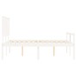 vidaXL Cama para personas mayores con cabecero madera maciza 140x190cm vidaXL Cama para personas mayores con cabecero madera maciza 140x190cm