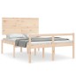 vidaXL Cama para personas mayores con cabecero madera maciza 120x200cm
