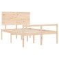 vidaXL Cama para personas mayores con cabecero madera maciza 120x200cm