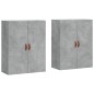 vidaXL Armario de pared 2 unidades gris hormigón 69,5x34x90 cm vidaXL Armario de pared 2 unidades gris hormigón 69,5x34x90 cm