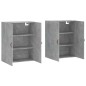 vidaXL Armario de pared 2 unidades gris hormigón 69,5x34x90 cm vidaXL Armario de pared 2 unidades gris hormigón 69,5x34x90 cm