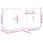 vidaXL Armario de pared 2 unidades gris hormigón 69,5x34x90 cm vidaXL Armario de pared 2 unidades gris hormigón 69,5x34x90 cm