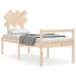 vidaXL Cama para personas mayores con cabecero madera maciza vidaXL Cama para personas mayores con cabecero madera maciza