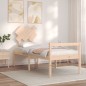 vidaXL Cama para personas mayores con cabecero madera maciza vidaXL Cama para personas mayores con cabecero madera maciza