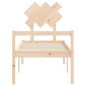 vidaXL Cama para personas mayores con cabecero madera maciza vidaXL Cama para personas mayores con cabecero madera maciza