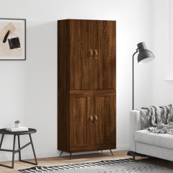 vidaXL Aparador alto madera contrachapada marrón roble 69,5x34x180 cm