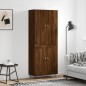 vidaXL Aparador alto madera contrachapada marrón roble 69,5x34x180 cm vidaXL Aparador alto madera contrachapada marrón roble 69,5x34x180 cm