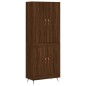 vidaXL Aparador alto madera contrachapada marrón roble 69,5x34x180 cm vidaXL Aparador alto madera contrachapada marrón roble 69,5x34x180 cm